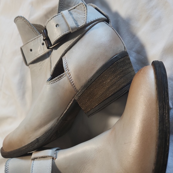 TODAY FINAL SALE DISC SHIP .. REAL LEATHER GREAT bootie real leather size 10 - Picture 9 of 12